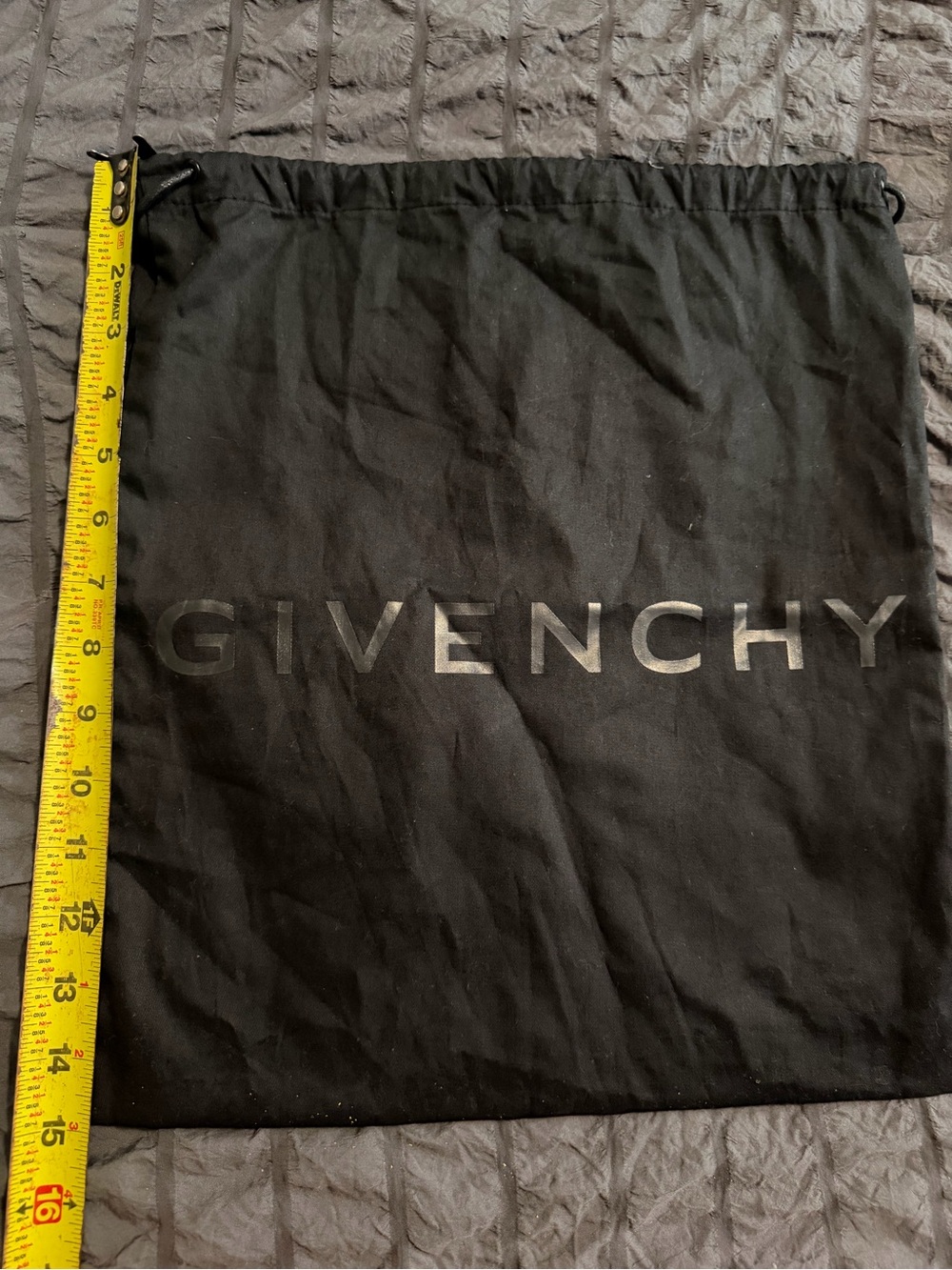 Givenchy Black Logo Drawstring Dust Bag